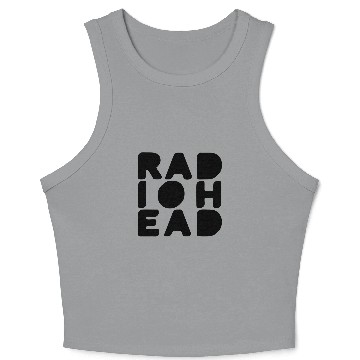 Discover Simple Bold Text Radiohead Crop Tank Top