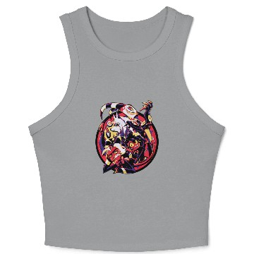 Discover Hazbin Hotel Merch Helluva Boss Group Baseball Jackets Crop Tank Top