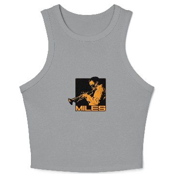 Discover Miles Davis Unisex Crop Tank Top Blowin'