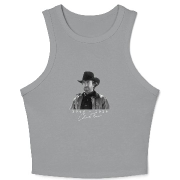 Discover Chuck Norris Crop Tank Top, RIP Chuck Norris 1940-2026
