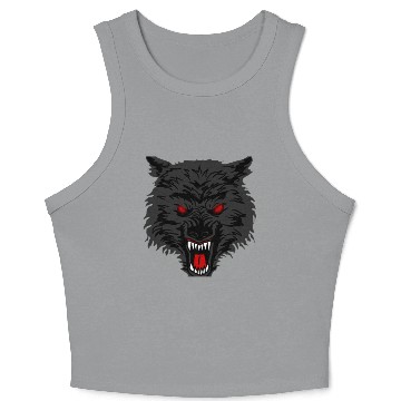 Discover Wolf Snarl [Opology] Crop Tank Top