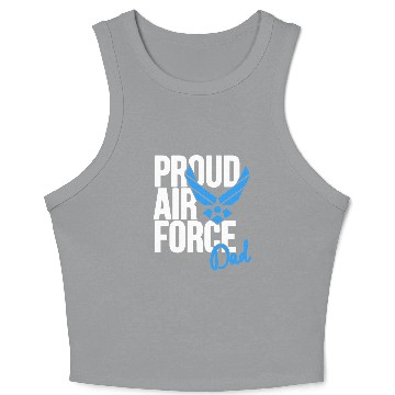 Discover Air Force Dad Army Father Crop Tank Top