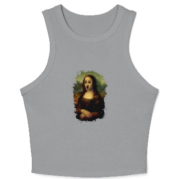 Discover Haunted Mona Lisa Crop Tank Top