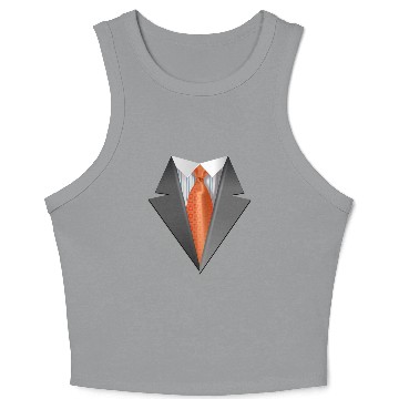 Discover Tuxedo Tie Designs Tie orange Crop Tank Top