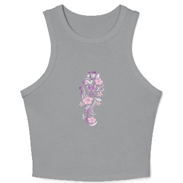 Discover darr butterfly flower des Crop Tank Top