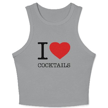 Discover I LOVE COCKTAILS Crop Tank Top