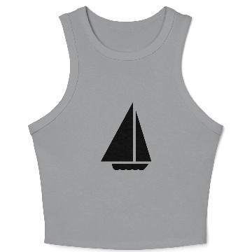 Discover Sail Boat Crop Tank Top