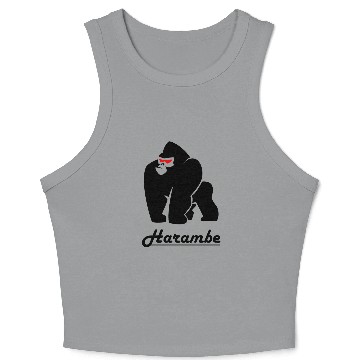 Discover Gorilla Black Crop Tank Top
