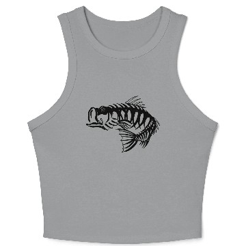 Discover fish tribal Crop Tank Top