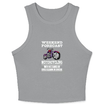 Discover Weekend Forecast Motorcycling Motorcycle Crop Tank Top