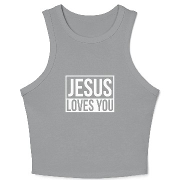 Discover JESUS LOVES YOU Crop Tank Top