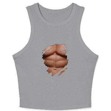 Discover Ripped Crop Tank Top Chest Six Pack Abs Muscles