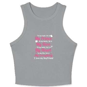 Discover I LOVE MY BOYFRIEND Crop Tank Top