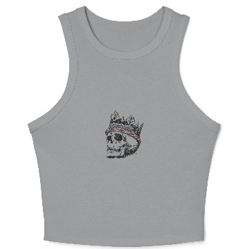Discover Royal Skull with Gems in Crown Crop Tank Top