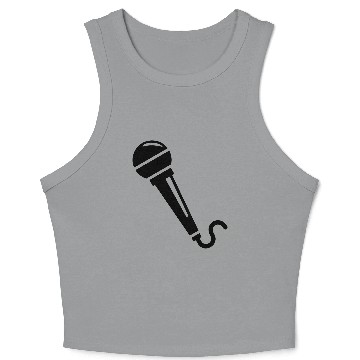 Discover microphone music singer present Crop Tank Top
