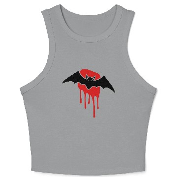 Discover Bat with blood stain Crop Tank Top