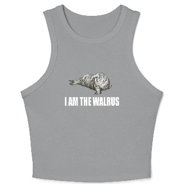 Discover I Am The Walrus Crop Tank Top