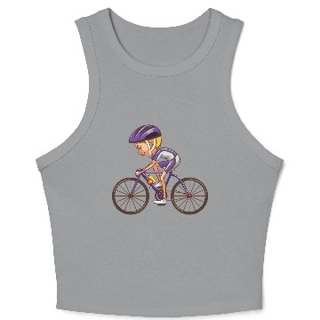 Discover racing bike kid Crop Tank Top