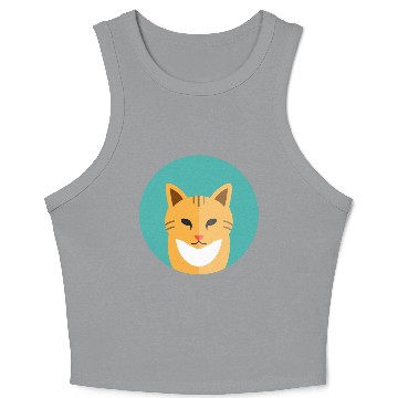 Discover brown cat Crop Tank Top