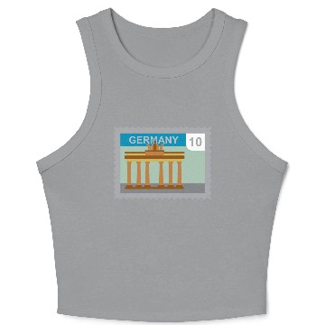 Discover germany mail stamp Crop Tank Top