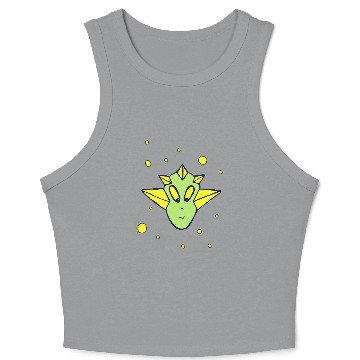 Discover Alien Head Crop Tank Top