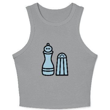 Discover pepper grinder salt shaker Crop Tank Top
