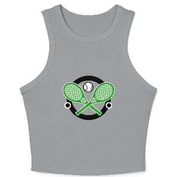 Discover tennis logo Crop Tank Top