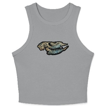 Discover cow skull Crop Tank Top