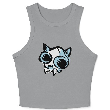 Discover cat skull Crop Tank Top