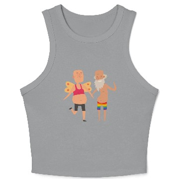 Discover Gay pride couple Crop Tank Top