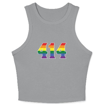 Discover Gay Pride 414 Milwaukee Area Code Crop Tank Top