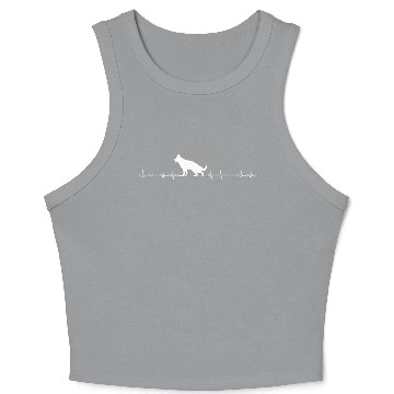 Discover German Shepherd - German Shepherd Heartbeat Crop Tank Top