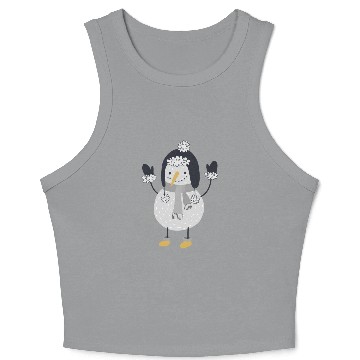 Discover snowman Crop Tank Top