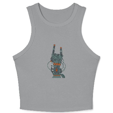Discover hard rock horns robot Crop Tank Top