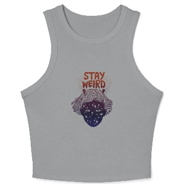Discover Stay Weird Crop Tank Top