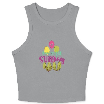 Discover Beautiful Sunday Crop Tank Top