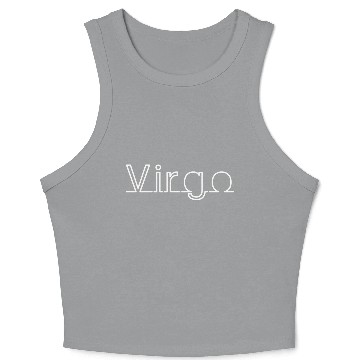 Discover Virgo in White Crop Tank Top
