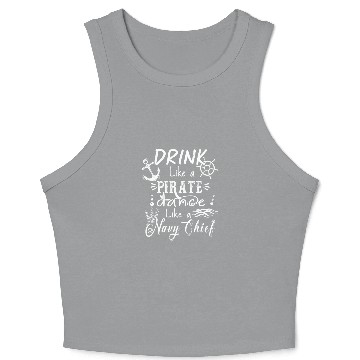 Discover Navy Chief Drink Like A Pirate Crop Tank Top