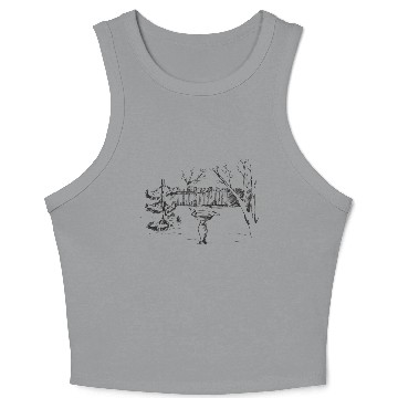 Discover Winter scene Crop Tank Top