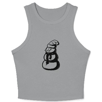 Discover Snowman Crop Tank Top
