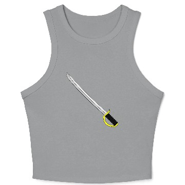Discover fencing fechten floret sword parry samurai1 Crop Tank Top