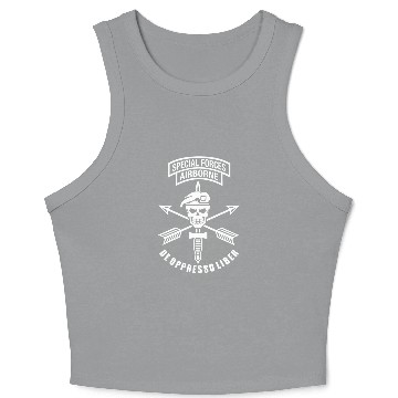 Discover US Army Special Forces Airborne Crop Tank Top