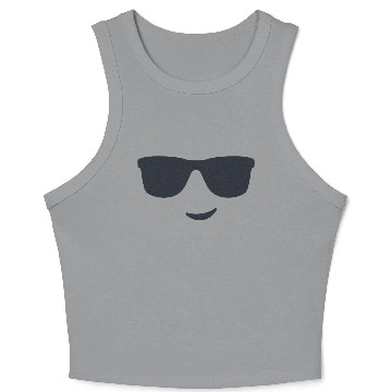 Discover Smiley Face 3 Crop Tank Top
