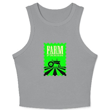 Discover Farm fresh logo Crop Tank Top