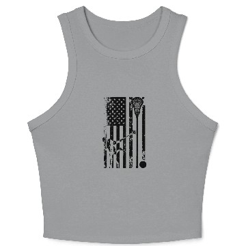 Discover Player Lacrosse Flag Crop Tank Top