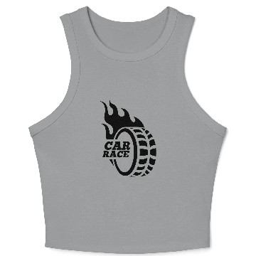 Discover Car race logo Crop Tank Top