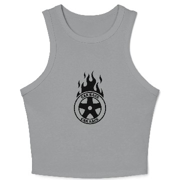 Discover Car race logo Crop Tank Top