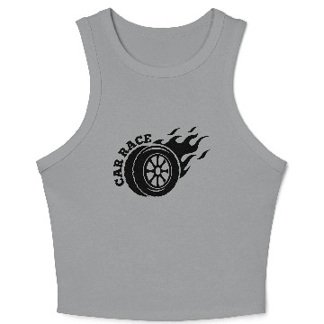 Discover Car race logo Crop Tank Top