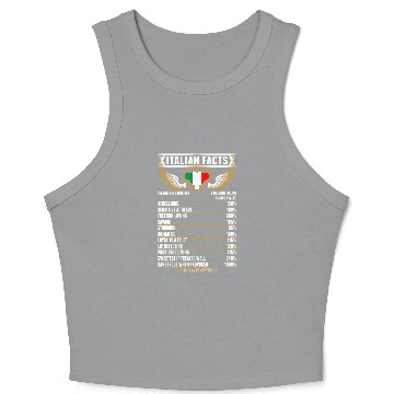 Discover Italian Facts Crop Tank Top