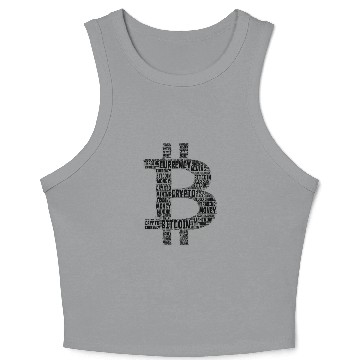 Discover Bitcoin Word Art Crop Tank Top